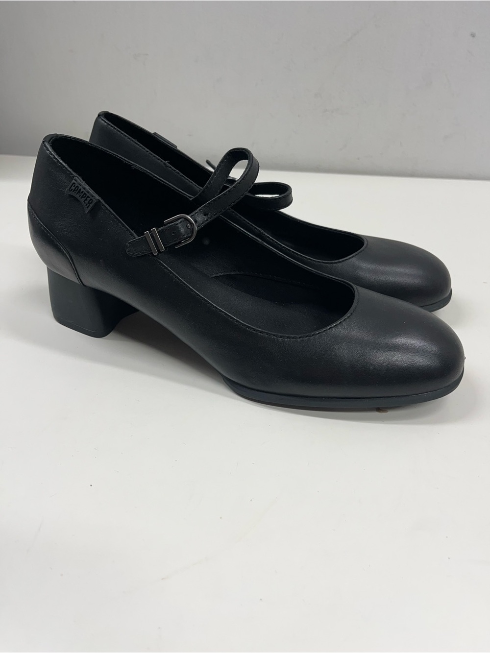 New Camper Katie Mary Jane in Black Leather Size 40